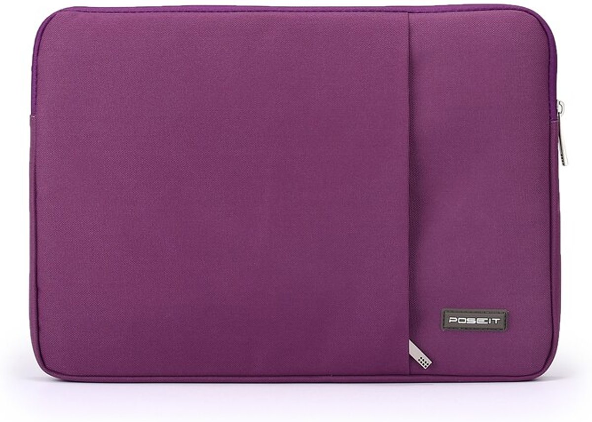 Luxe Laptophoes Ritssluiting met Buitenvak | 13 inch | Paars | Laptop Accessoires